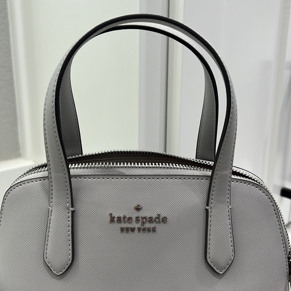 NWT KATE SPADE MED DOME STCHL K8701 SAFFIANO PVC PLATINUM G (020) TOV SCHUYLER - Picture 5 of 5
